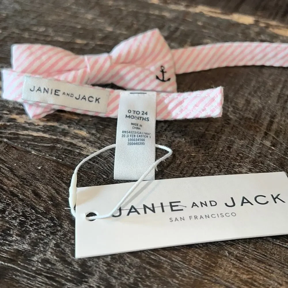 Janie and Jack Seersucker Bowtie, 0-24M  - NWT